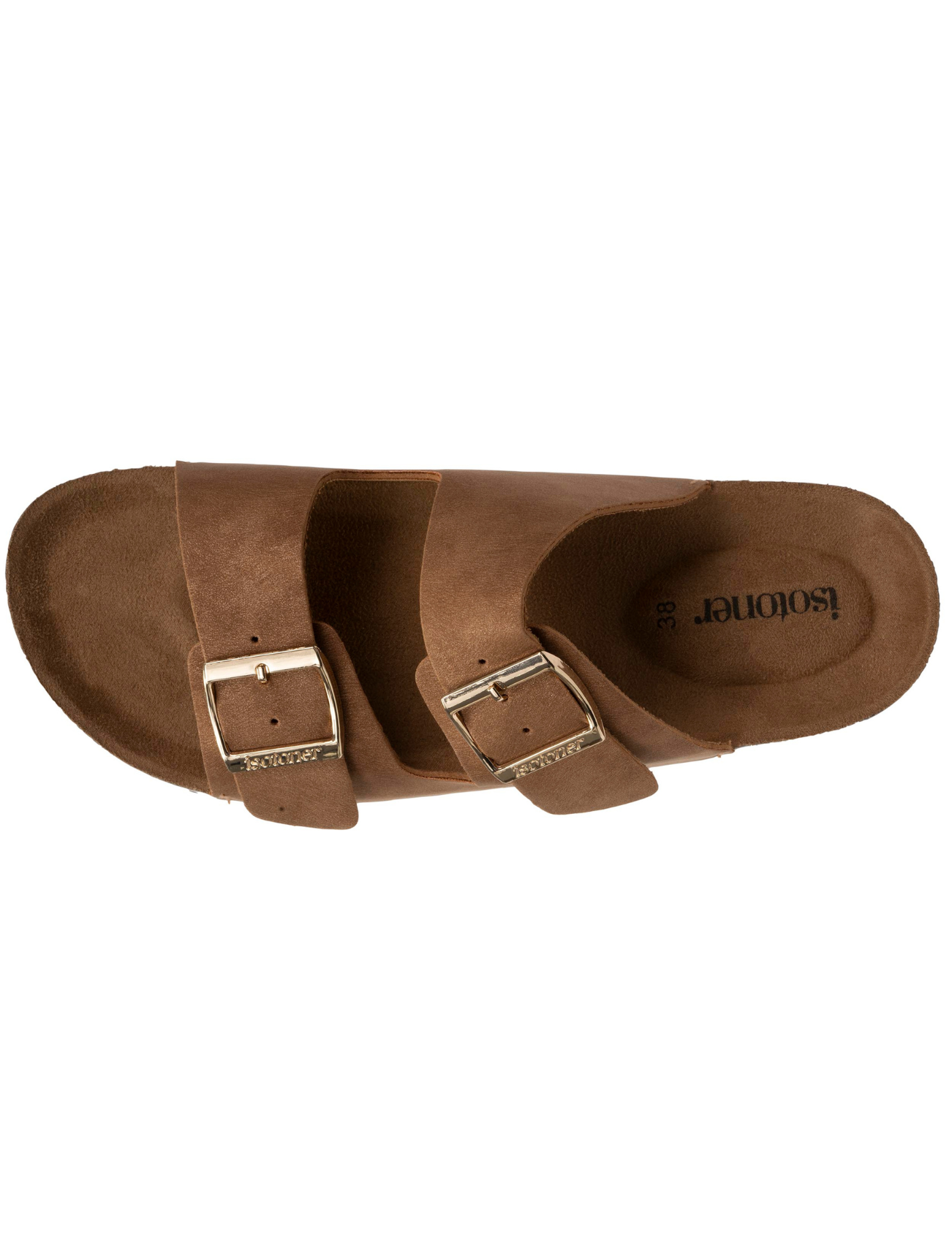 Mules sandales Femme double bride Camel