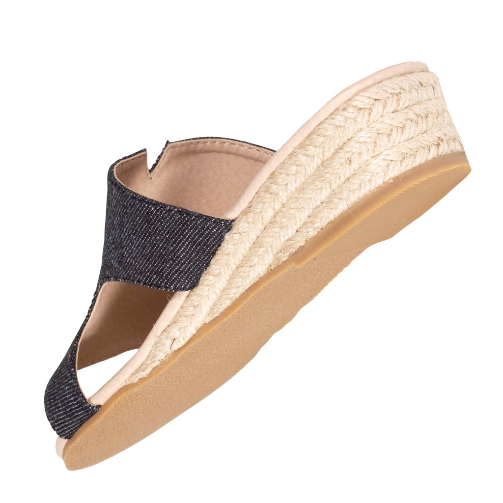 Mules claquettes Femme talon Jean Noir